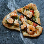Shrimp Pesto Naan Pizza - Lustre Craft Cookware